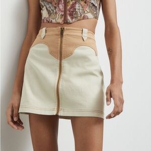 URBAN OUTFITTERS  Cody Denim Western Mini Skirt
